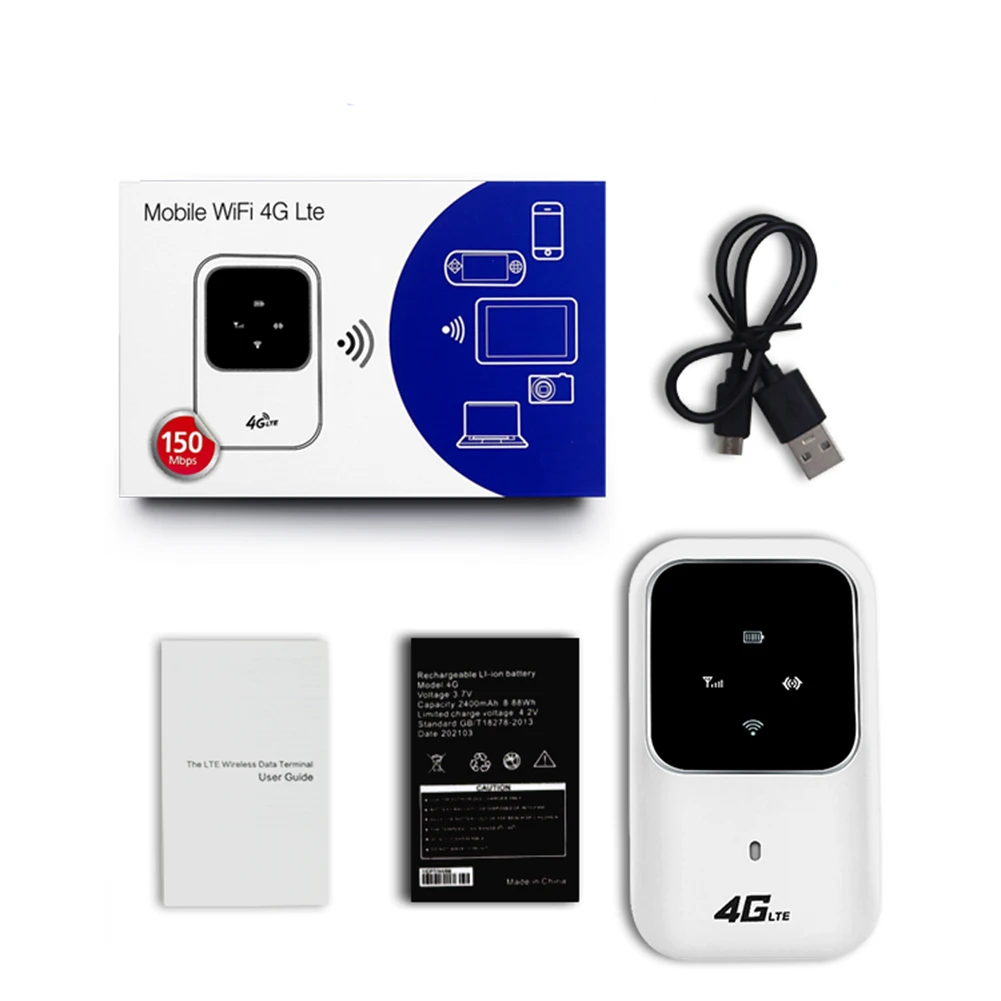 4G LTE Routers Portable Car Mobile Pocket 2.4G Wireless Router 100Mbps Hotspot SIM 4G-FDD WiFi Modem 802.11 b/g/n