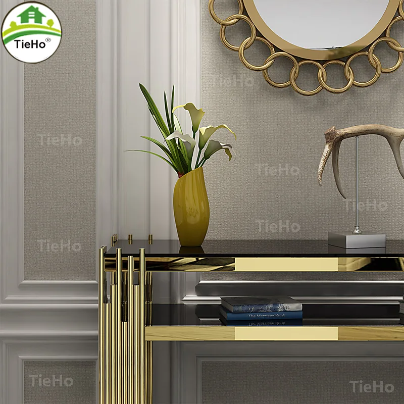 TieHo-Luxury Gold Hallway Console Table, Living Room Porch Table,Tempered Glass Entry Table, Home Furniture, Metal Cabinet Table