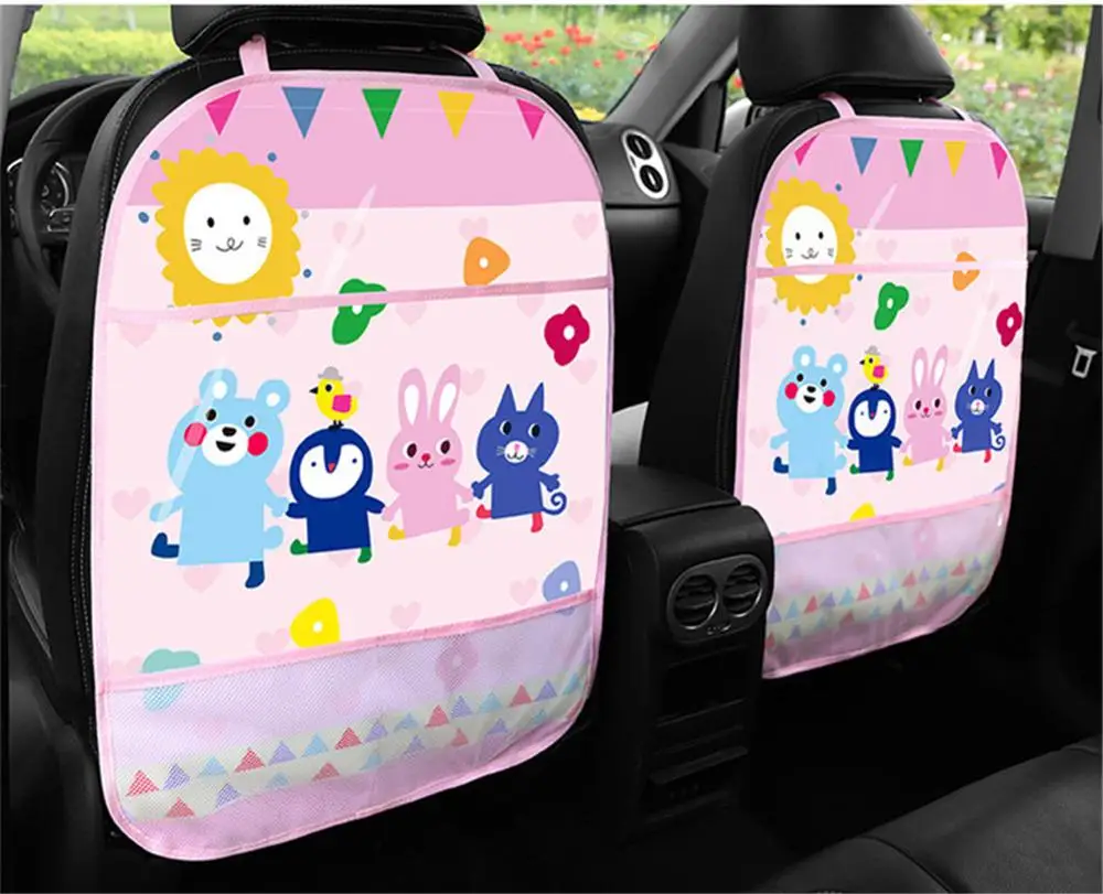 Support de tablette de voiture pour bébé, protecteur arrière de siège de voiture de dessin animé, support de rangement, polymères Kick, accessoires