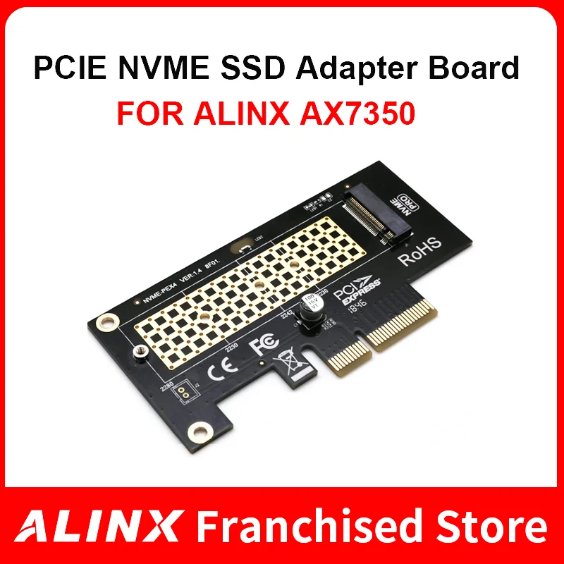 

ALINX PCIE NVME SSD Adapter Board Supporting AX7350 FPGA Board