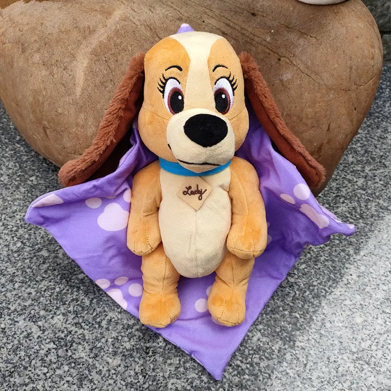 Disney Cartoon Movie Lady And The Tramp Cartoon Dog Plush Toy Dolls 25cm