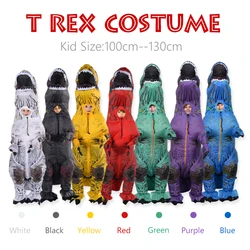 T-REX Costume For Children Kids Jurassic Mascot Inflatable Thanksgiving Christma Dinosaur Anime Cosplay Party Show Fanny Dress