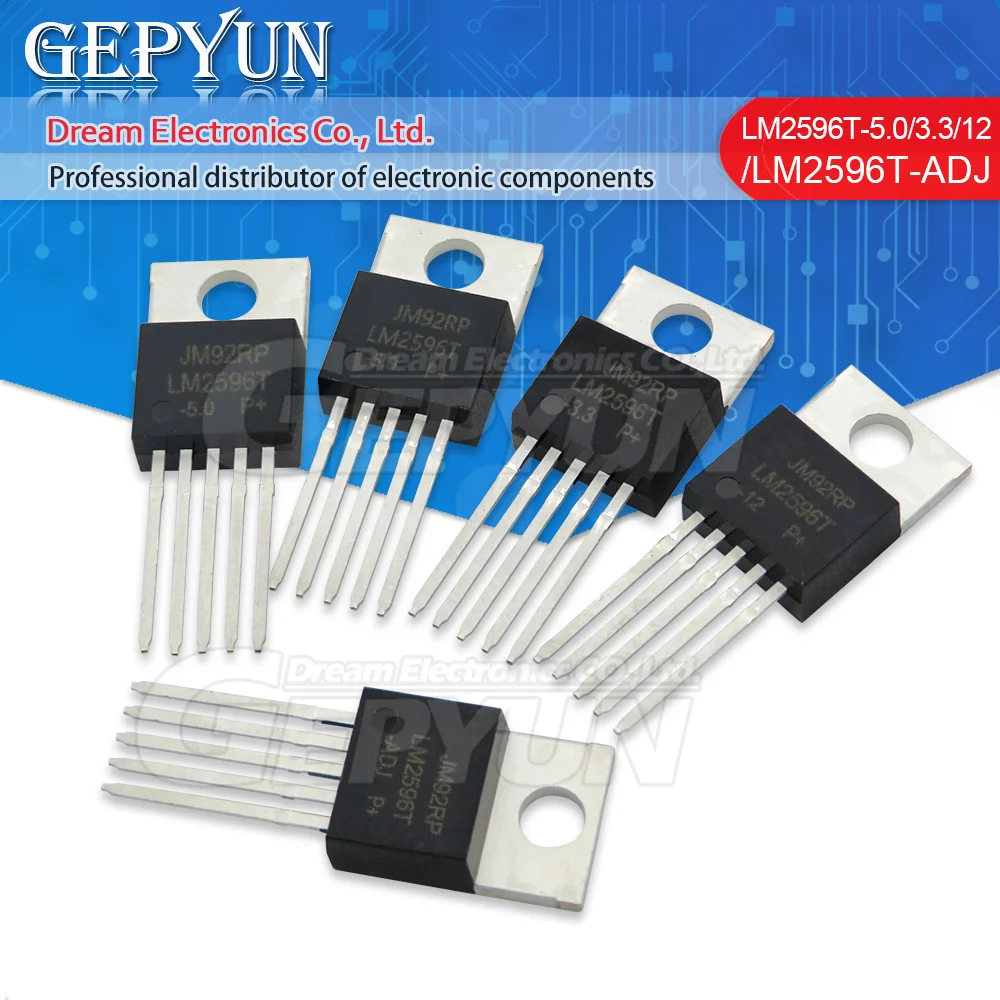 10pcs LM2596T-5.0 TO220-5 LM2596T TO-220 LM2596-5.0 LM2596T-3.3 LM2596-3.3 LM2596T-12 LM2596-12 LM2596T-ADJ LM2596-ADJ LM2596T-5