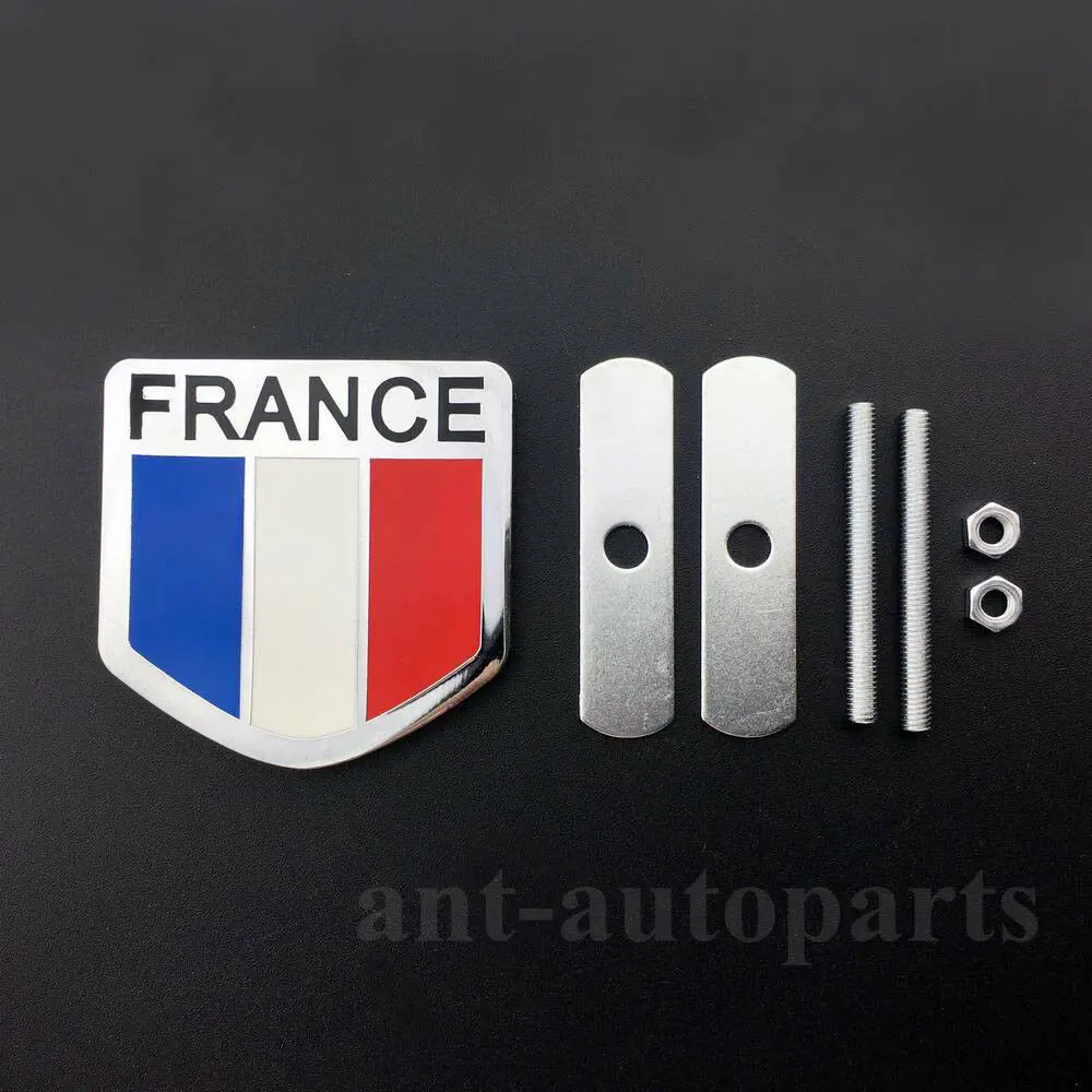 

Metal Chrome France French Flag Car Front Grille Emblem Badge Decal Sticker