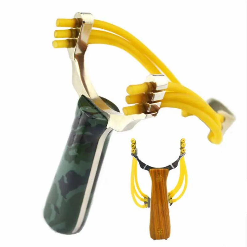 Professional Hunting Shooting Aluminum Slingshot Camouflage Bow With Rubber Band Does Not Hurt Outdoor Game Toys 2019 New