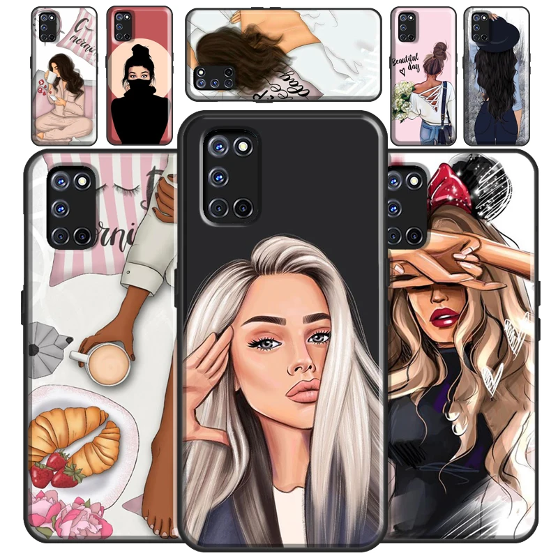 Girly Best Friends Sisters Forever Case For OPPO A15 A91 A83 A3S A5S A1K A52 A72 A5 A9 A31 A53 2020 Find X3 Pro F5 F7 Cover