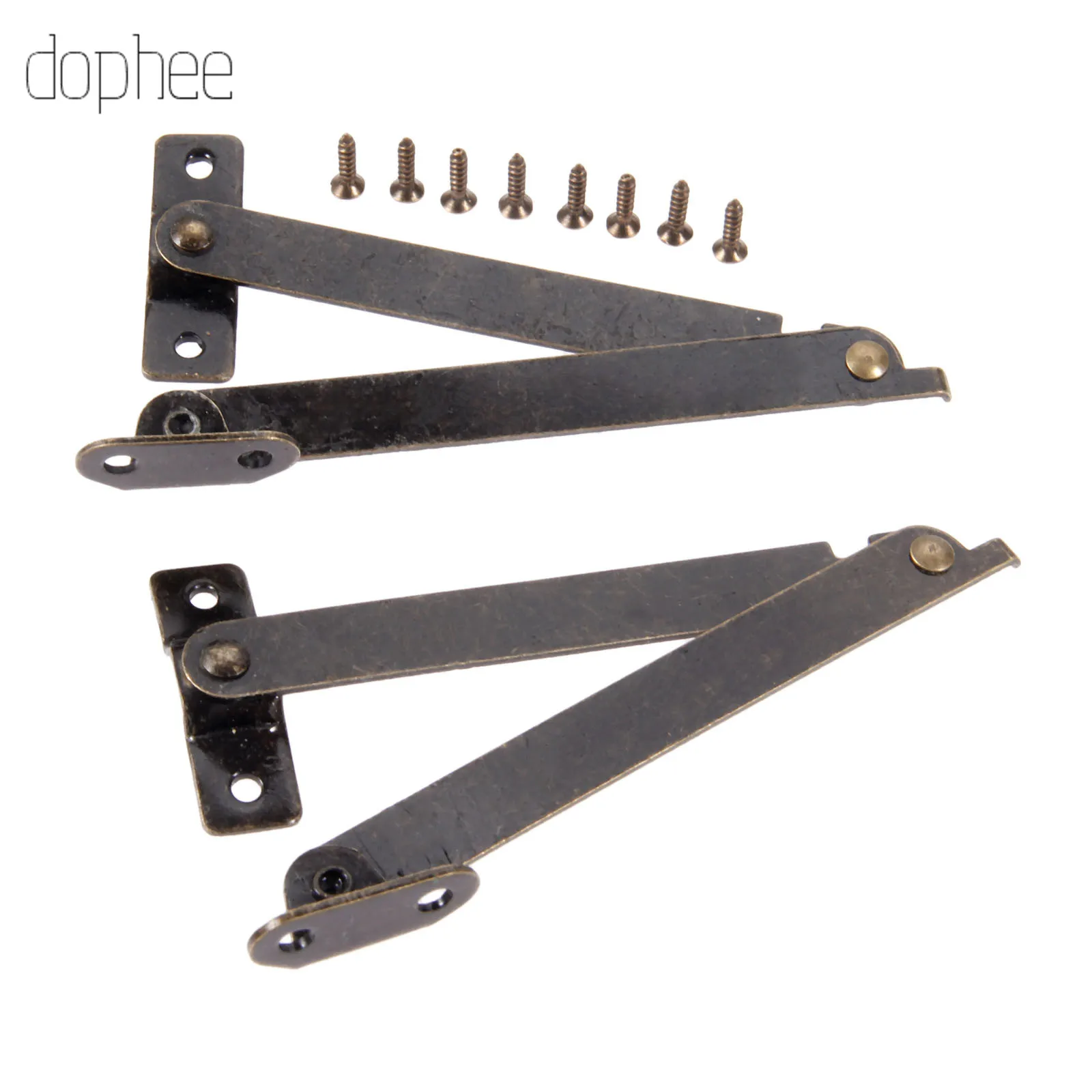 dophee 2pcs 108*11mm Cabinet Cupboard Furniture Doors Close Lift Up Stay Support Hinge Kitchen Long Service Life