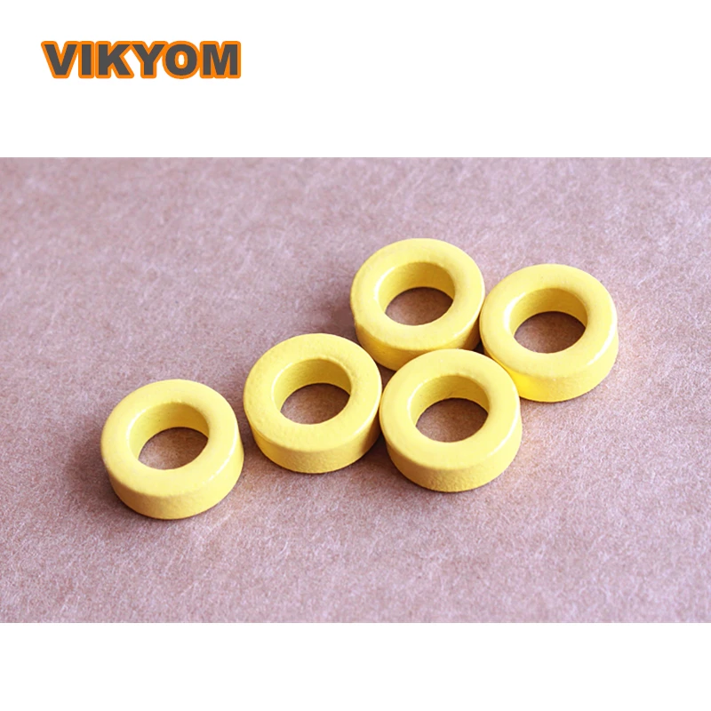 50PCS Ferrite Core Toroid Core  T50-26 Ferrite Chokes Ring Iron Inductor Ferrite Rings Yellow White