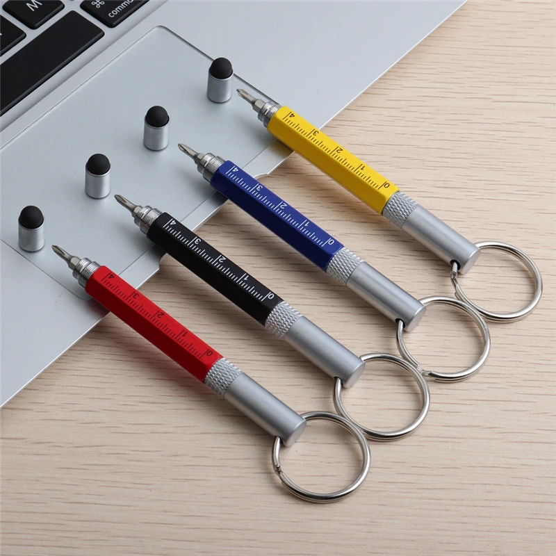 1/20/PCS/LOT NEW Multifunction pen Mini Pocket-size Metal Ballpoint Pen Rotating Small Portable Oil Pen Tool Pen Keychain