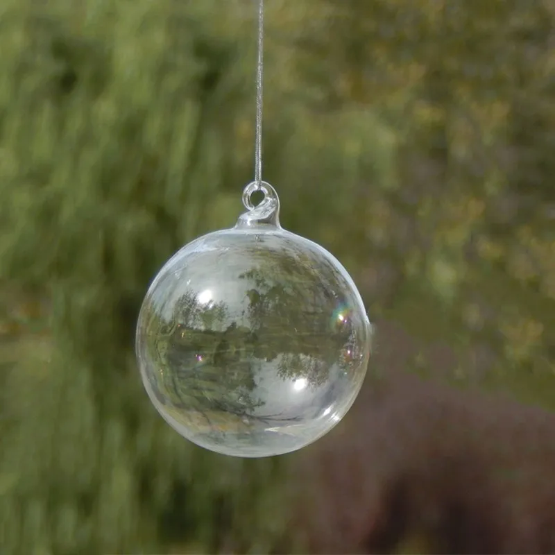 

30pcs/pack Diameter=6cm Mini Size Transparent Glass Globe Home Decoration Christmas Day Tree Hanging Pendant Handmade Glassware