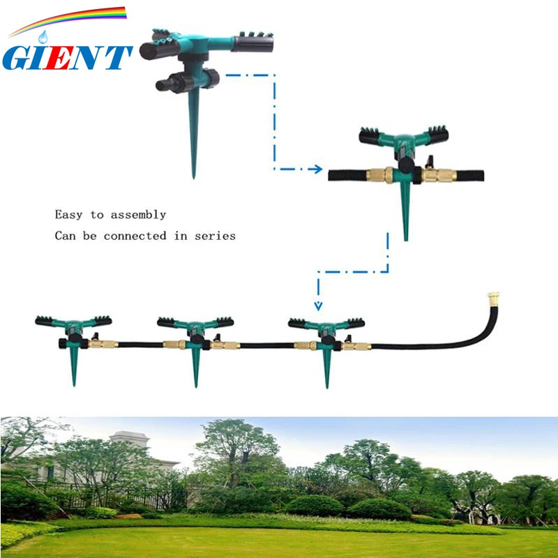 

Automatic Garden Water Sprinkler Irrigation System Lawn Watering Sprinkler 360 ° Rotating, DIY Irrigation System