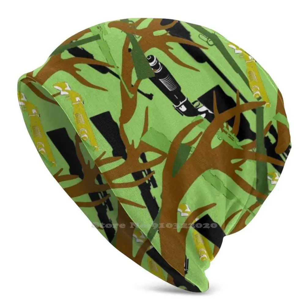 Hunting Camo Knitted Hat Warm Beanie Outdoor Caps Guns Shotgun Rifle Buck Camo Antlers