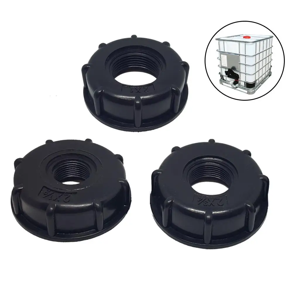 

New 1/2,3/4,1 Inch Thread IBC Tank Adapter Tap Connector Replacement Valve Fitting For Home Garden Water Connectors Black