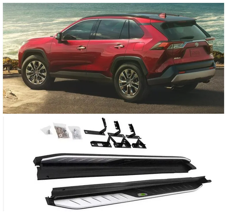 For TOYOTA RAV4 Hybrid 2019 2020 2021 Running Boards Side Step Bar Pedals High Quality Brand New Car Nerf Bars Auto Accessories