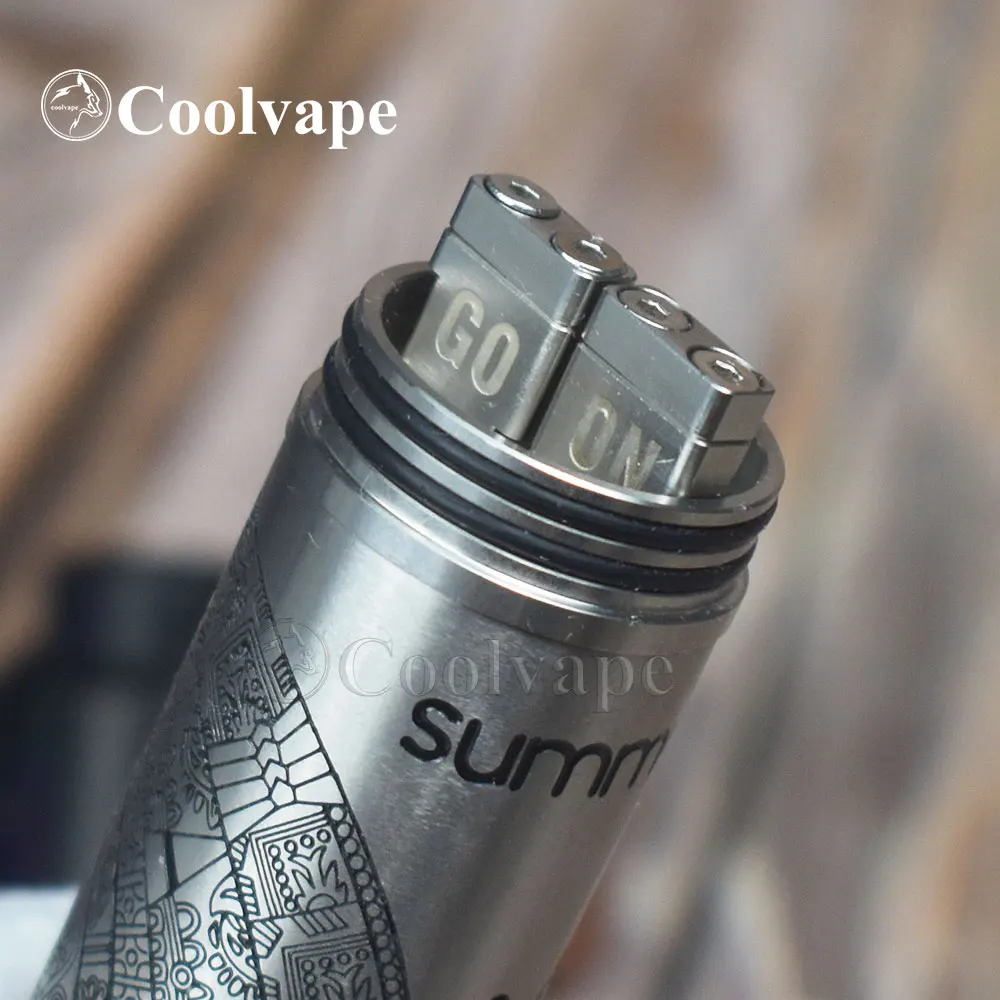 Coolvape 528 GOON 25 RDA Thép Không Gỉ Rda Atomizer Rộng Lỗ Khoan Nhỏ Giọt Đầu 25Mm PEEK Chất Cách Điện Vs Tông GEN 25 RDA