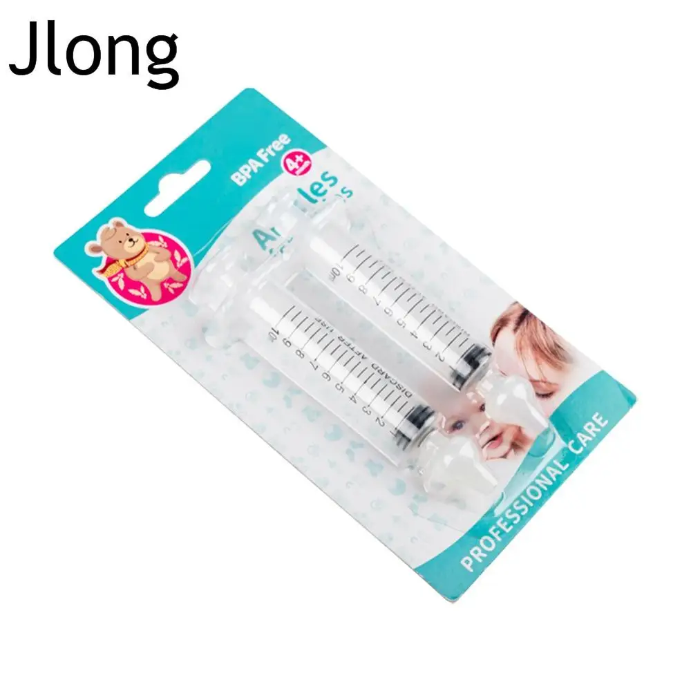 Jlong-Aspirador Nasal para cuidado de la salud del bebé, tubo de aguja sólida de silicona, 2 piezas, 10ml