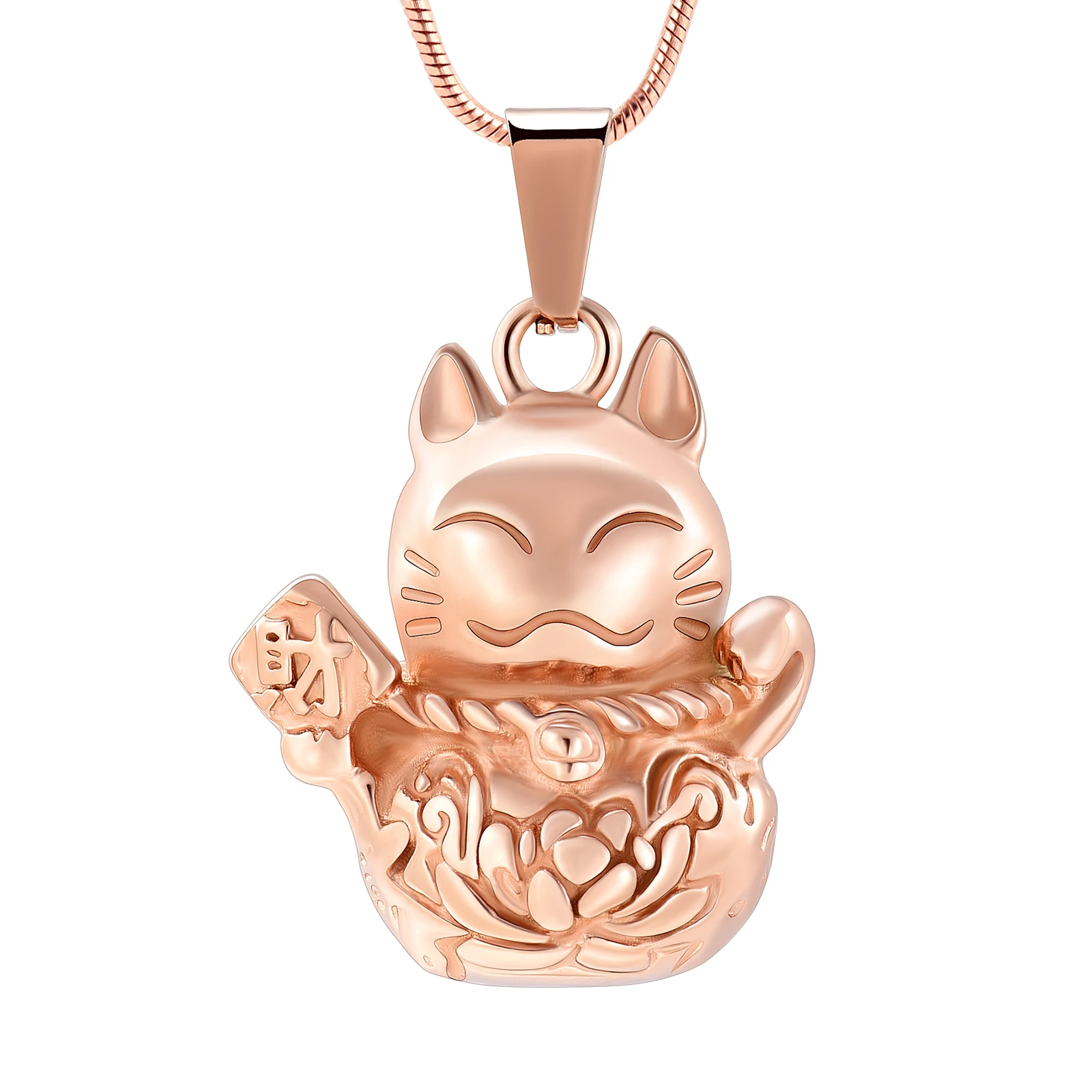 

IJD10061 New Arrivals Lucky Cat Stainless Steel Cremation Ashes Pendant For Pets Human Commemorative Necklaces Jewelry