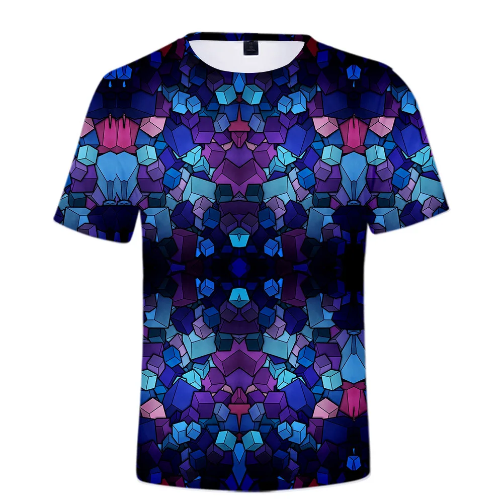 Camiseta con estampado 3D de Graffiti para hombres y mujeres, camisa divertida de manga corta con cuello redondo, estilo Harajuku, ropa de calle de verano, 2021