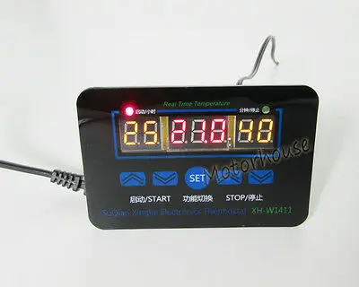 220V High Precison Digital Thermostat Three-display Multifunctional Temperature Controller Temperature Control Switch -19~99