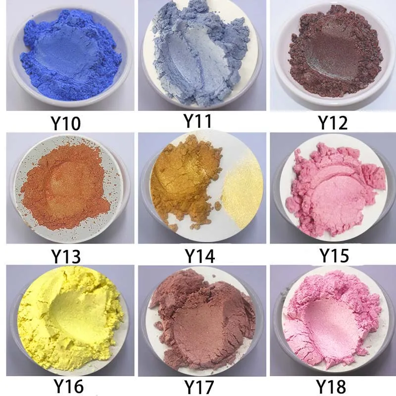 60 kolorów Pigment perłowy w proszku 7g/butelka 25ml ręcznie robiona żywica świeca wypełnienie sztuki mocna chowająca moc szminka skóra DIY