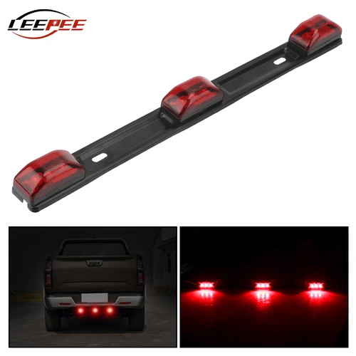 Luces traseras de coche de 12V, barra LED DRL, luces de señal de giro de freno rojo, lámparas de posición lateral de techo, accesorios universales para remolque de camión