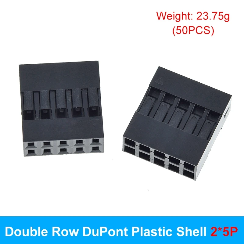 50/100 Stück für Dupont-Kunststoffgehäuse TZT 2,54 mm zweireihig für Dupont-Steckverbinder 2P/3P/4P/5P/6P/7P/8P/9P/10P 2*4-polig/2*5-polig – Detail 13