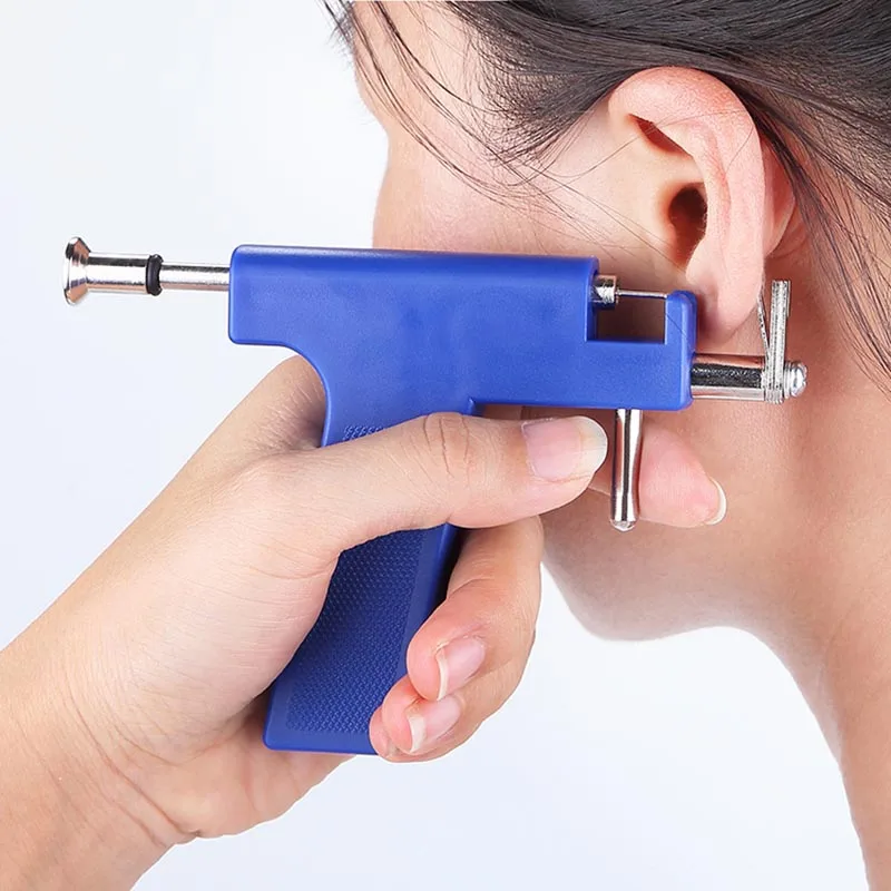 Ear Piercing Gun Set with Ears Studs Ear Nose Lip Body Navel Piercing Tool No Pain Safe Sterile With Earring Studs Piercing Gun