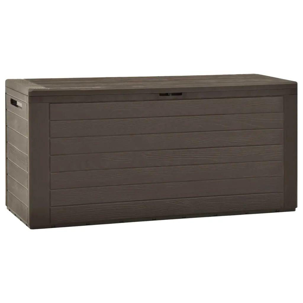 Outdoor Garden Storage Box 45.7x17.3x21.7 Inch Deck Box 76.6 Gal Brown[US-Stock]