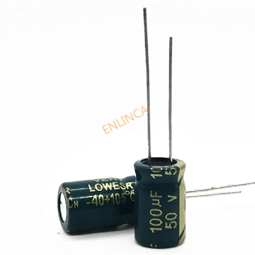 50v 100uf 8*12 capacitor eletrolítico de alumínio da baixa impedância de alta frequência 100uf 50v 20%
