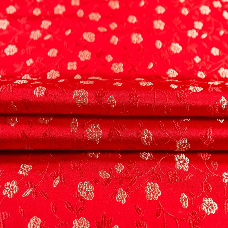 Designer pattern fabrics for sewing cheongsam and kimono brocade jacquard imitation silk fabric