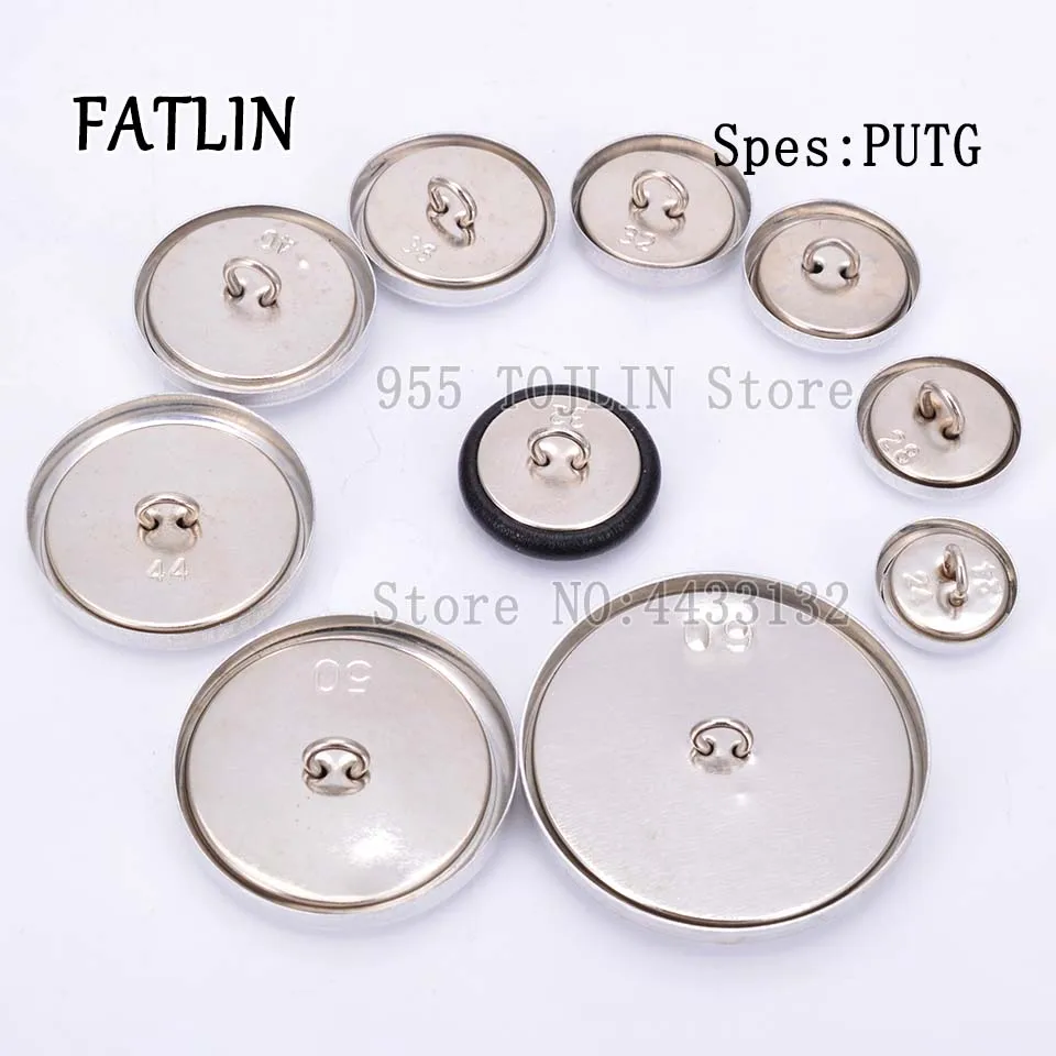 500Sets 20L-50L Iron back bottom PU Fabric Covered Buttons Scrapbooking Covered Round Combined Buttons For DIY Sofa Accessories