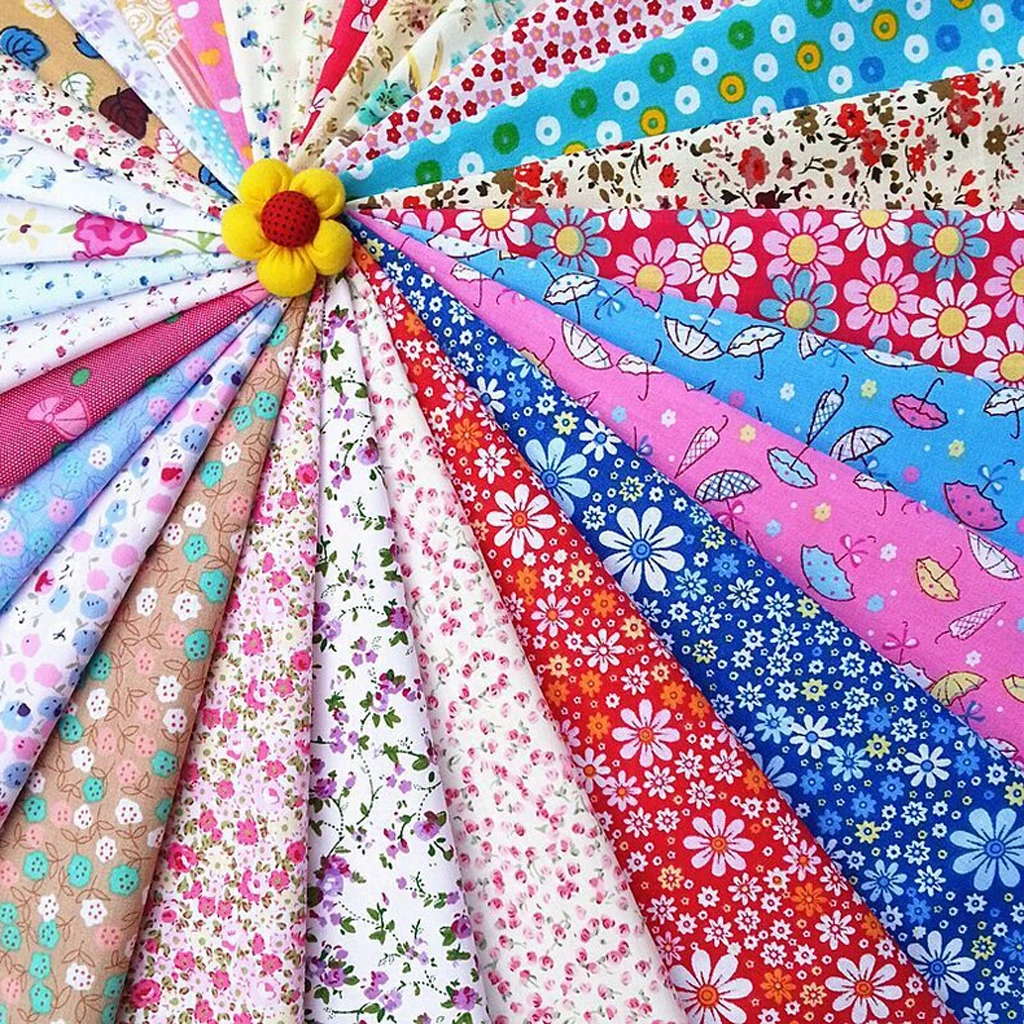 30pcs Floral Printed Cotton Cloth Sewing Fabric For Dolls Bags Sewing Craft  Patchwork Needlework 30*20cm Handmade Material