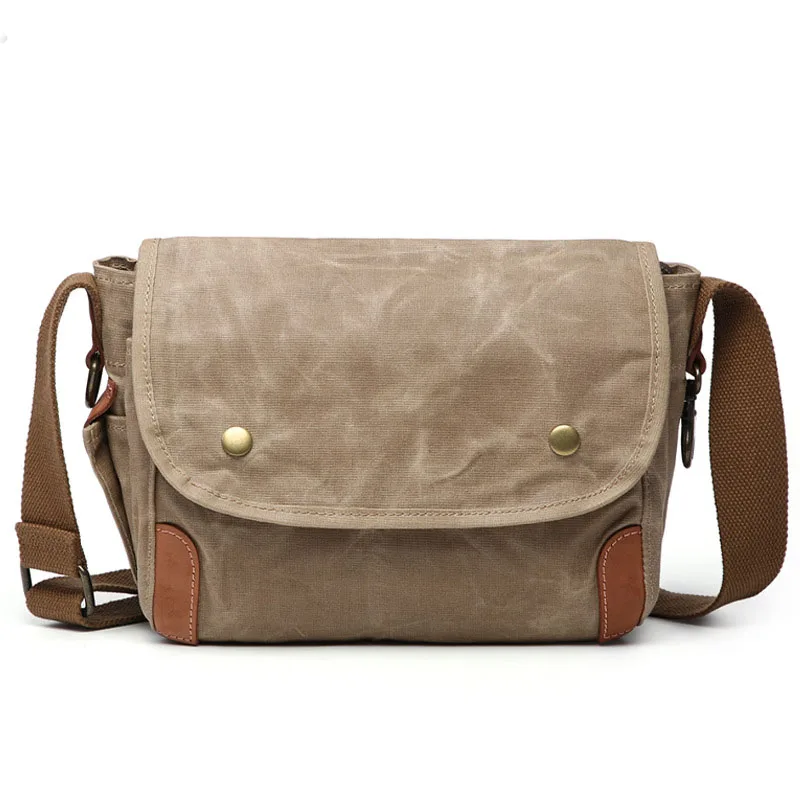 Canvas Crossbody Shoulder Bag Men Zipper Casual Travel Messenger Pack Male Shoulder Sling Working Bags Bookbag Briefcase