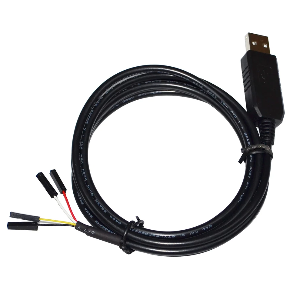 INDUSTRIAL FTDI FT232RL USB UART TTL 5V 3V3 TO 4PIN DEBUG DUPONT JUMPER DOWNLOAD CABLE TTL-232R-5V TTL-232R-3V3 VCC GND TXD RXD