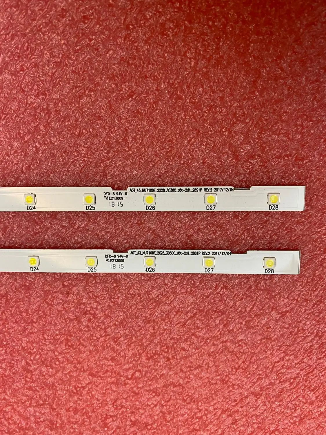 LED Strip(2) For Samsung UE43NU7100U UE43NU7120U UE43NU7170U BN96-45954A UE43UN7020 UE43NU7400 UE43NU7100 UE43NU7120 UN43NU7100