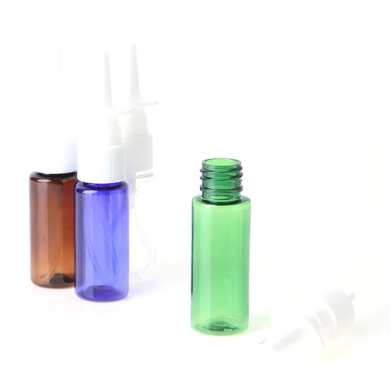 20ml Empty Plastic Nasal Pump Spray Bottles Sprayer Mist Nose Refillable Bottle