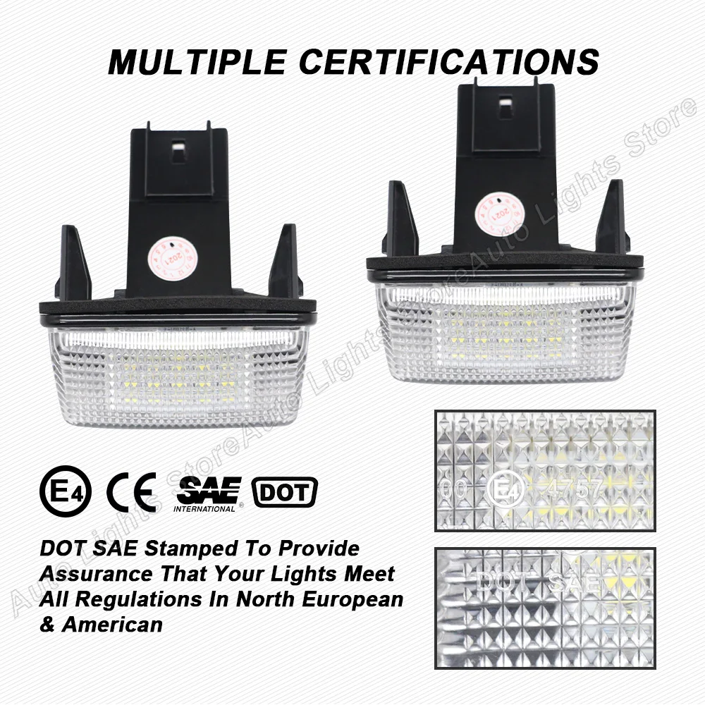 2PCS LED License Plate Light For Toyota Corolla E150 Verso 09-18 Auris Hatchback E15 06-12 Avensis T270 09-18 Number Plate Lamps