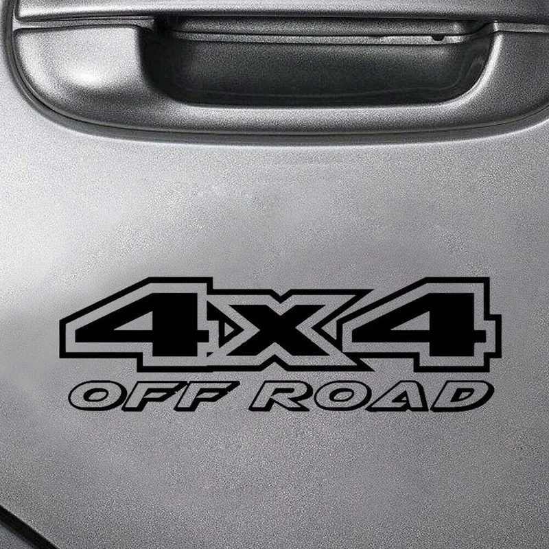 4X4 Off-road Reflective Sticker Carved Door Trunk Bumper SUV Pickup Trim Decal Black White Waterproof Exterior Parts Accessories