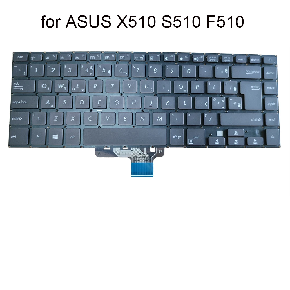 PT-BR Portuguese Brazilian Keyboard Backlight For ASUS VivoBook X510 X510U X510UQ S510UN S510UQ F510UA Keyboards 0KNB0-4626UK00