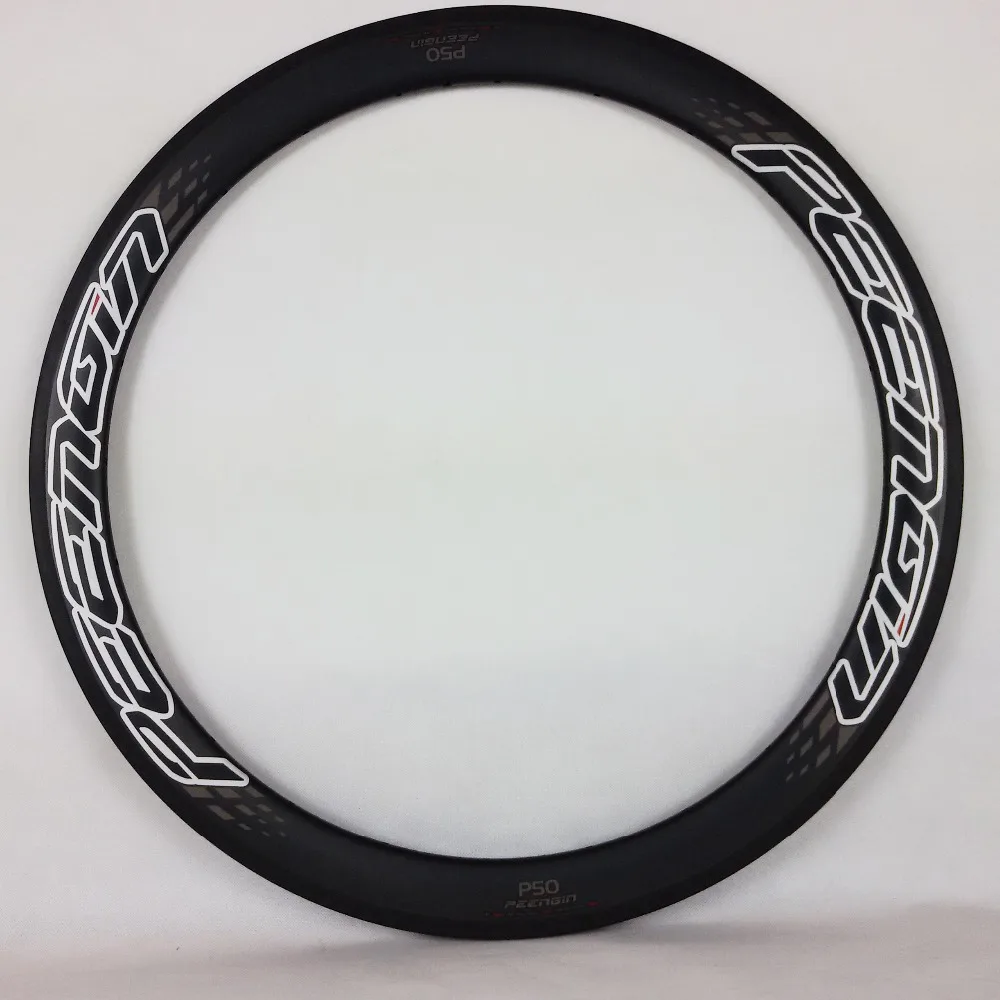 Carbon Bike Rims PEENGIN Chinese Brand P50 Sticker Tubular Tire 25X50mm No Tax Way Shipping Method To European Country In Stock