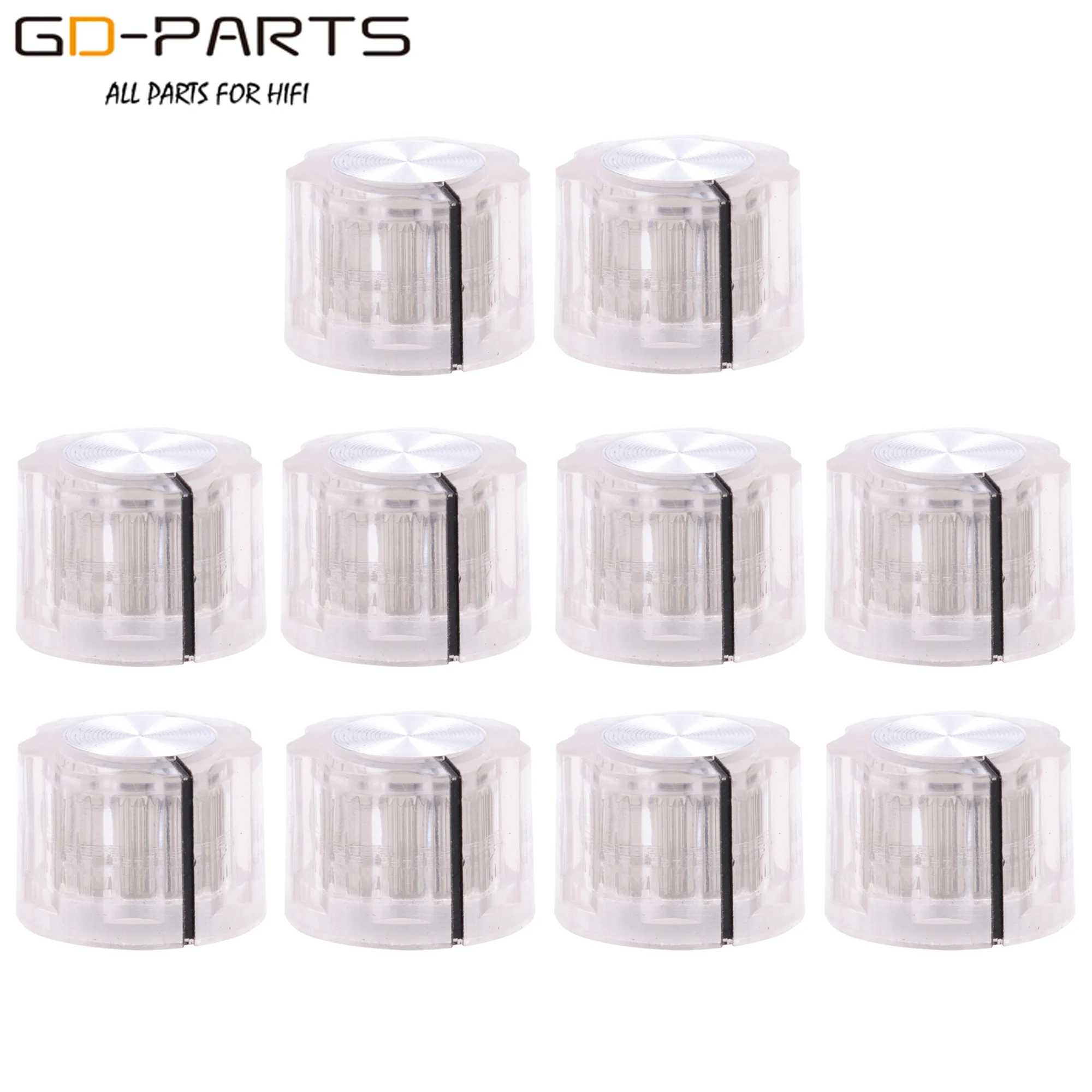 16*12mm Plastic Set Pointer Knob For Guitar Bass AMP Effect Pedal Stomp Box DJ Mixer Overdrive Radio 1/4