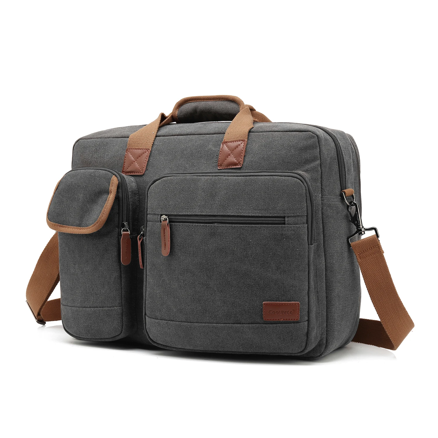 CoolBELL 15.6/17.3 Inch Laptop Bag Canvas/Nylon Briefcase Protective Messenger Bag Shoulder Bag Multi-functional Business Bag