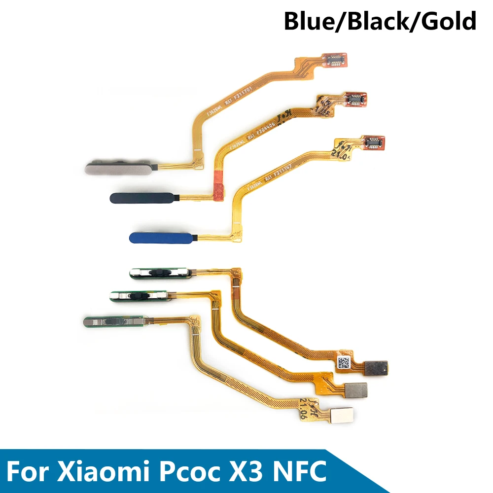 NEW Tested Fingerprint Sensor Scanner Touch ID Connecter Flex Cable For Xiaomi Poco X3 NFC X3 Pro / For Redmi Note 9S 9 Pro