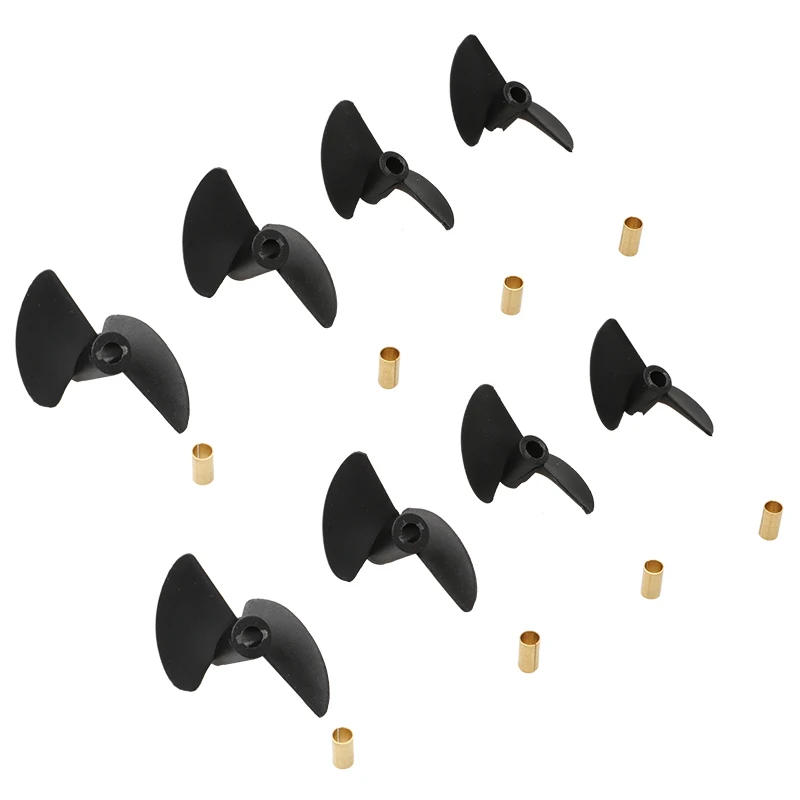 6PCS DIY RC Boats 2-blades Diameter 38/40/45/47mm Propeller Pitch 40mm Nylon Paddle Aperture 4mm Props with Copper Sleeve