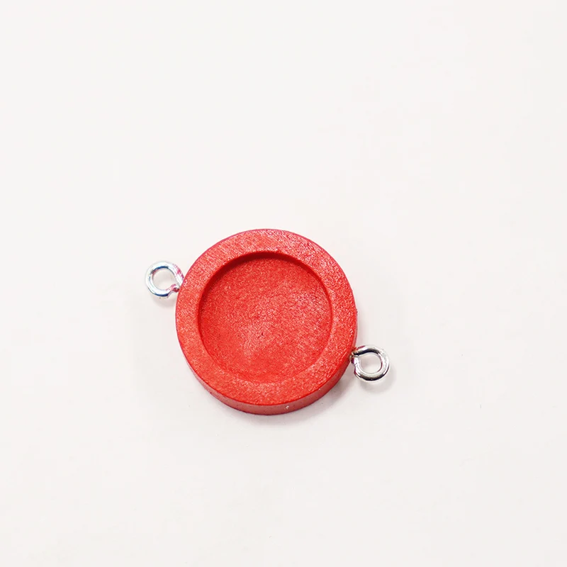 10pcs 12/18/20/25/30 mm Double Connecting ring Wood Cabochon Tray Base DIY Making  Jewelry Components Earring Bracelet Finding