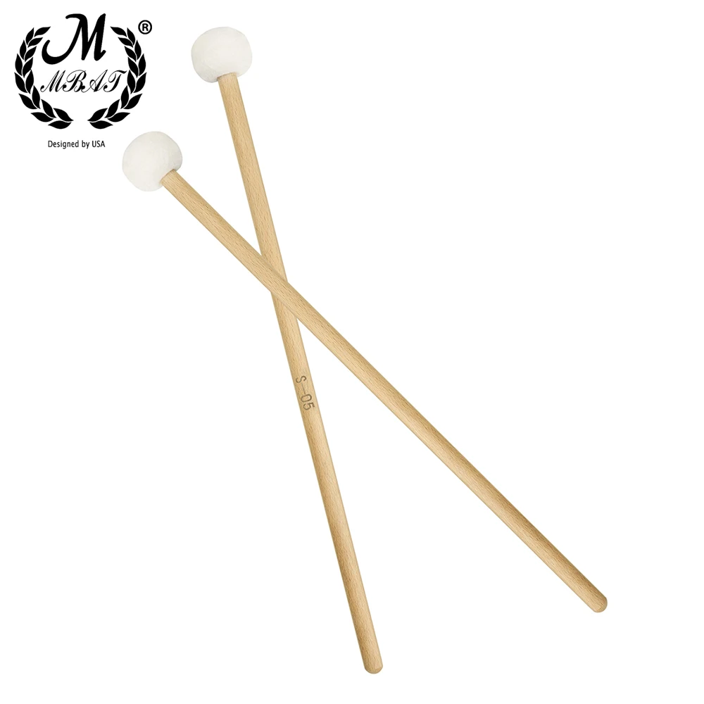 M MBAT 1 Pair Of Bass Drumstick Mallet Head Nylon Wool Felt Timpani, Marching Drum, Army Drum Drumsticks, Percussion Accessories