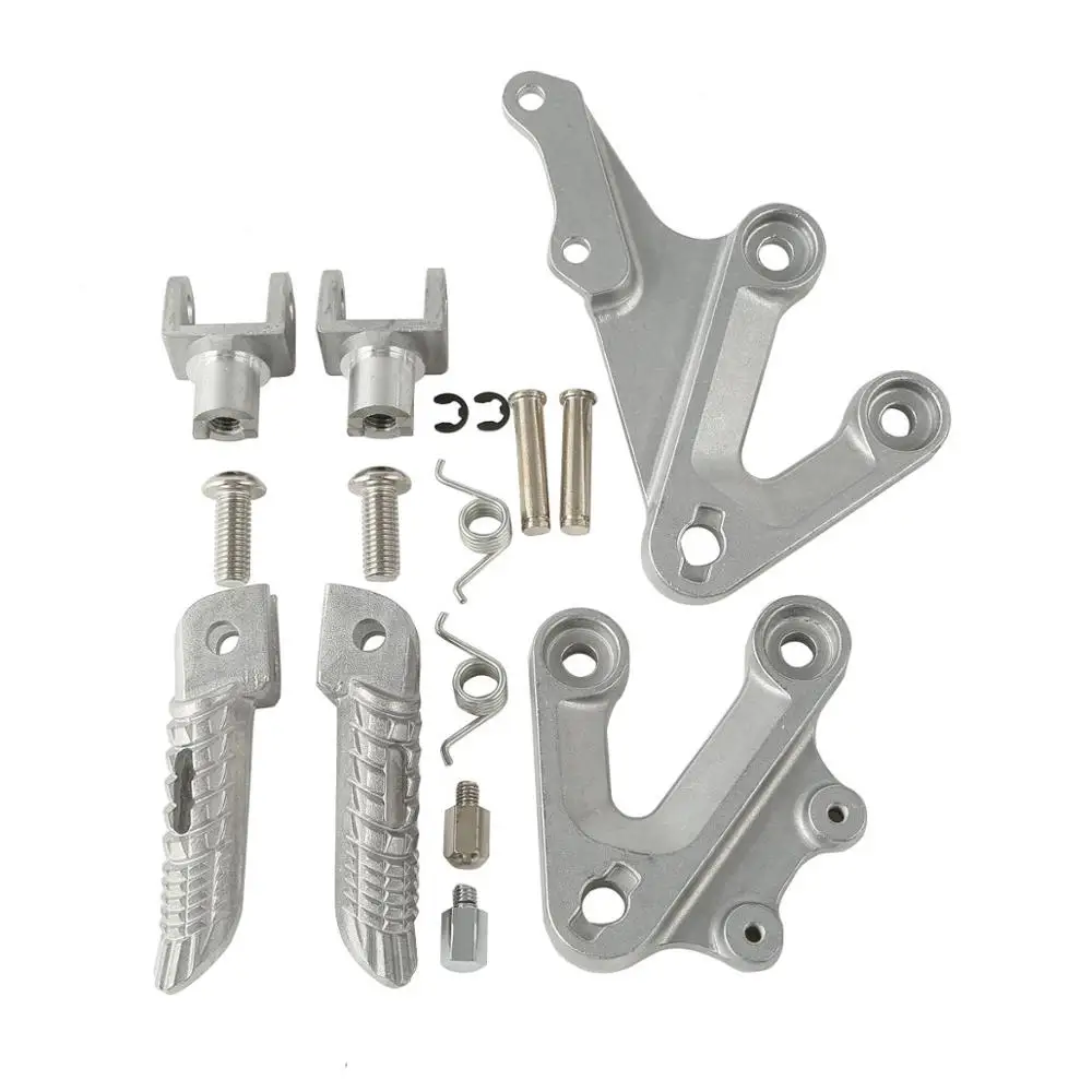Motorcycle Aluminum Front Foot Pegs Footrest Bracket Set For Suzuki GSXR 1000 2003-2004