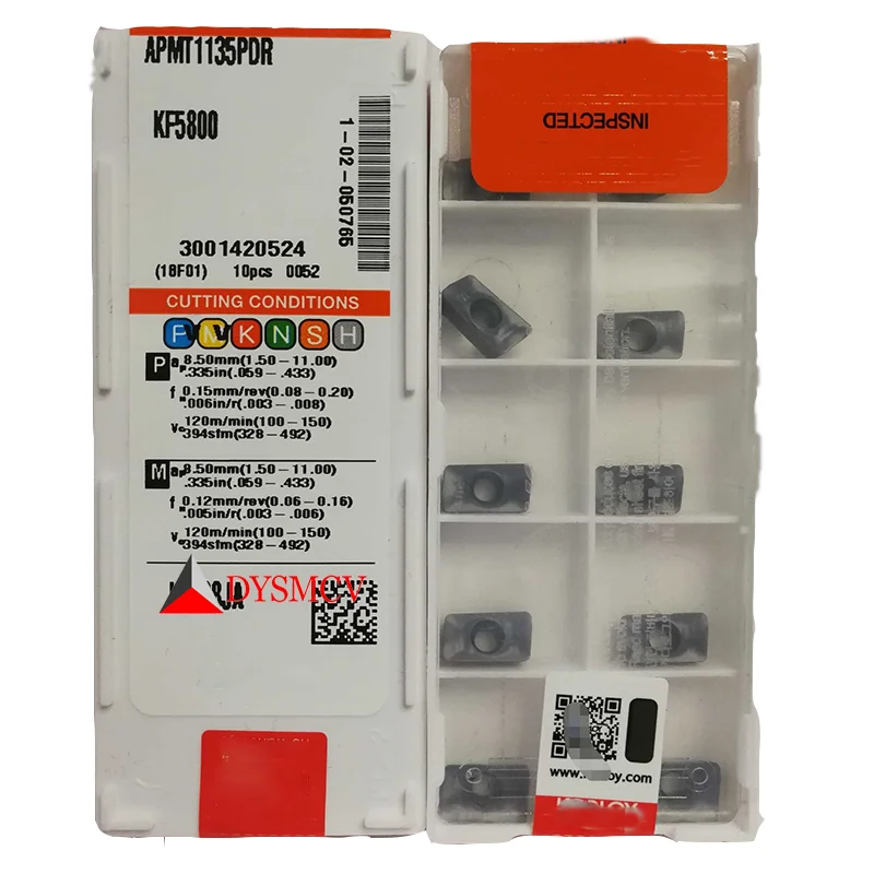 APMT1135PDR KF5800 APMT1604PDR KF5800 оригинальные твердосплавные Сменные концевые фрезерные Токарные пластины токарные инструменты с ЧПУ