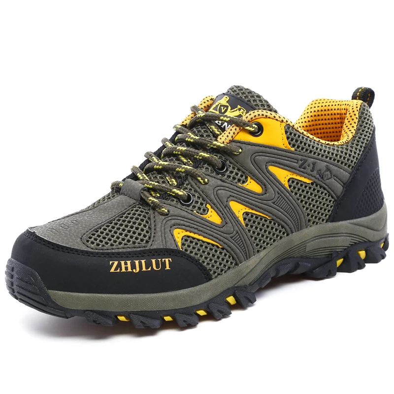 Men's Outdoor Hiking Shoes Spring Summer Air Mesh Breathable Waterproof Anti-skid Climbing Shoes Man New Trekking Trail Sneakers