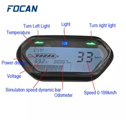 48V 60V 72V Universal electric Motorcycle Digital LCD Odometer Speedometer Tachometer